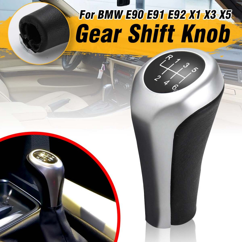 Bil 6 Hastighet Redskap Flytta Knopp Shifter Knopp Huvud För Bmw E46 E90 E91 E92 X1 X3 X5