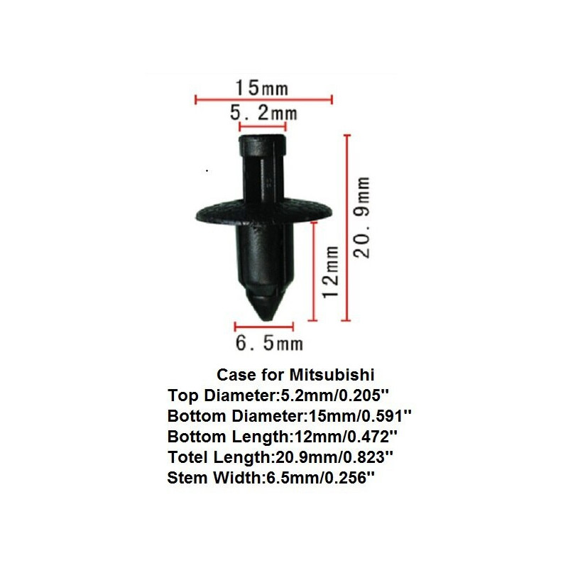 500pcs Pushtype Hållare Fall För Mitsubishi