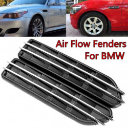 2 St Matt Svart Dekorativ Luftflöde För Fender Sida Vents Hål Grill Luft Strömma För Fender För Bmw E90 E91