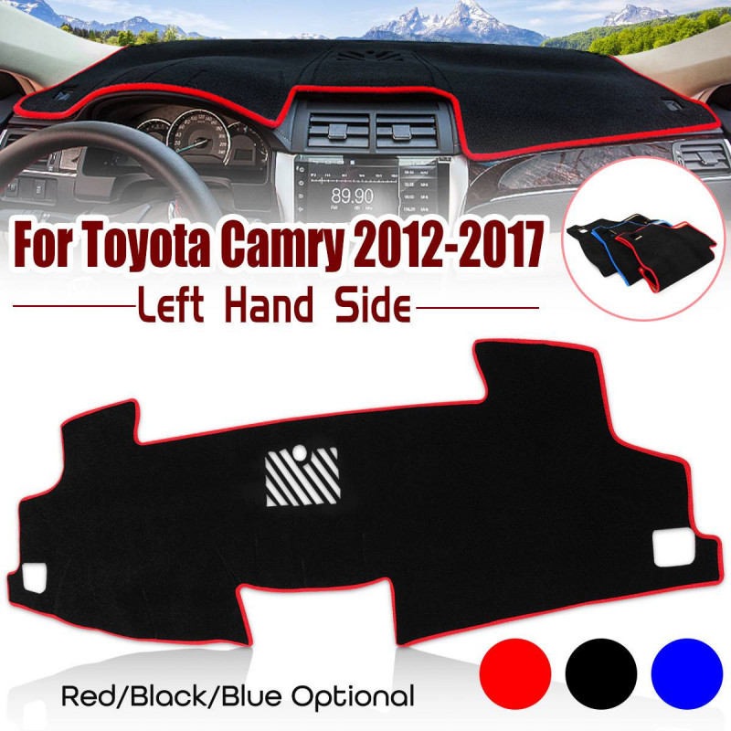 För Toyota Camry 2012 Bil Lhd Instrumentbräda Omslag Matta Dashmat Vaddera Rusa Styrelse Sol Skugga Covers