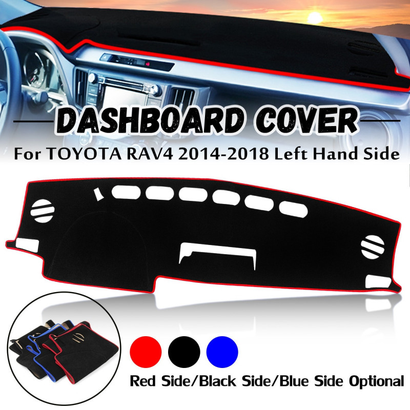 Vänster Hand Sida För Toyota Rav4 2014 Instrumentbräda Omslag Rusa Matta Sol Skugga Rusa Styrelse Covers