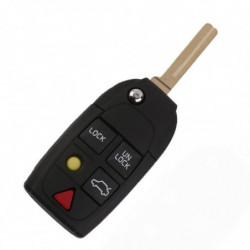 5button Keyless Avlägsen Kontrollera Flip Nyckel Tom Skal För Volvo S60 S80 Xc90 Nylon Sudd