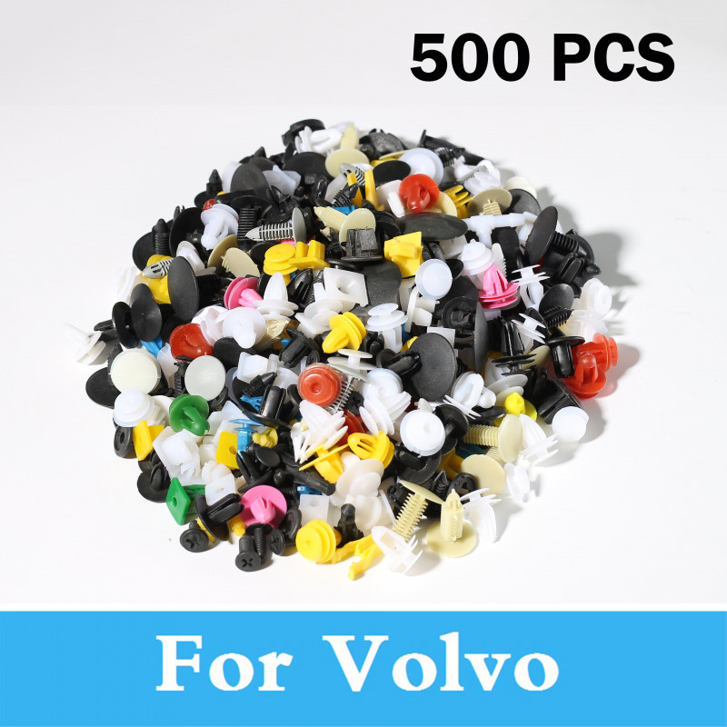 500pcs Blandad Bil Stötfångare Clips Fästanordning Nit Dörr För Volvo S40 S60 S80 Xc90 C30 C70 V40 V50 V60