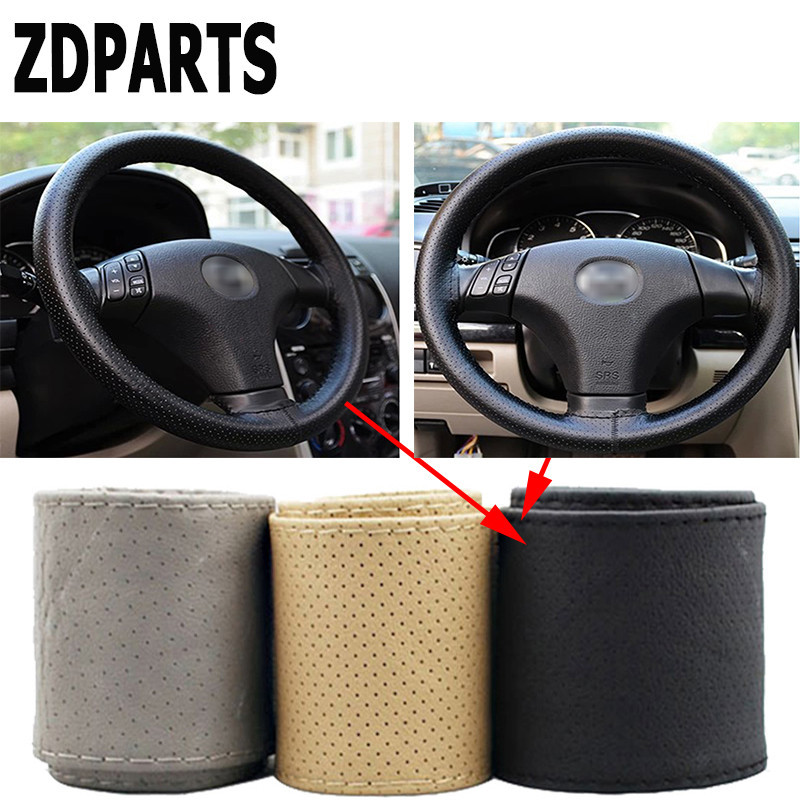 Zdparts 38cm Läder Bilar Bil Styrning Hjul Covers För Skoda Octavia A5 A7 2 Snabb Fabia Yeti Utmärkt Volvo