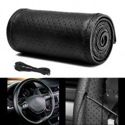 Läder Universell Bil Styrning Hjul Omslag 38cm Bil Styling Anti Glida Bil Diy För Nissan Qashqai Volkswagen