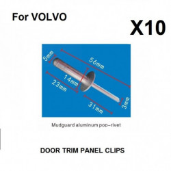 X10pcs För Volvo 100 Stänk Aluminium Blind Pop Nit Industriell Aluminium Pop Nit Sortiment För Hand Luft Riveter