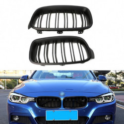 1 Par Bilstyling Matte Svart Glans Svart Främre Grill Njure För Bmw 3series F30 F31 F35 2012 Bilar Tävlings