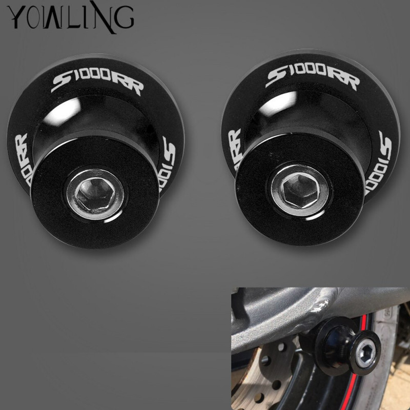 För Bmw S1000 R Rr S1000rr 0916 S1000r 2014 2015 Motorcykel Cnc 8mm M8 Svingarm Spolar Slider Med Laser Logotyp