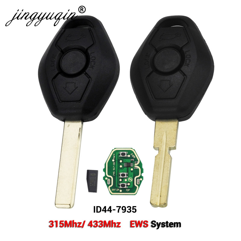 Jingyuqin 10 St Bil Avlägsen Nyckel Diy För Bmw Ews 1 3 5 7 Serier X3 X5 Z3 Z4 Med Id44 Chip Keyless Inträde