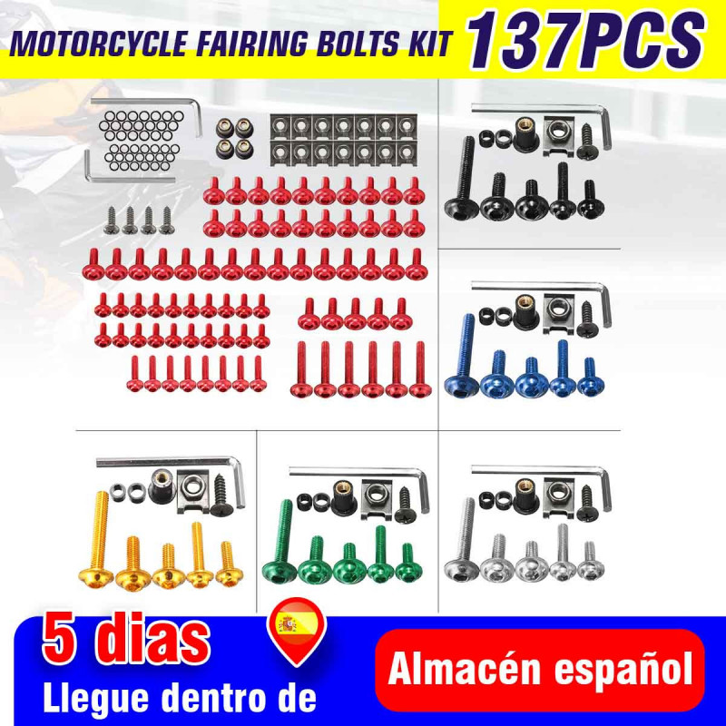 137pcs Universell Motorcykel Kåpa Kropp Bolts Utrustning Fästanordning Clips Skruva Nötter För Kawasaki Suzuki