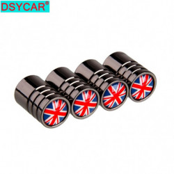 Dsycar 4pack Massa Storbritannien Flagga Cykel Moto Bil Däck Hjul Ventil Keps Omslag Bil Styling För Fiat Audi