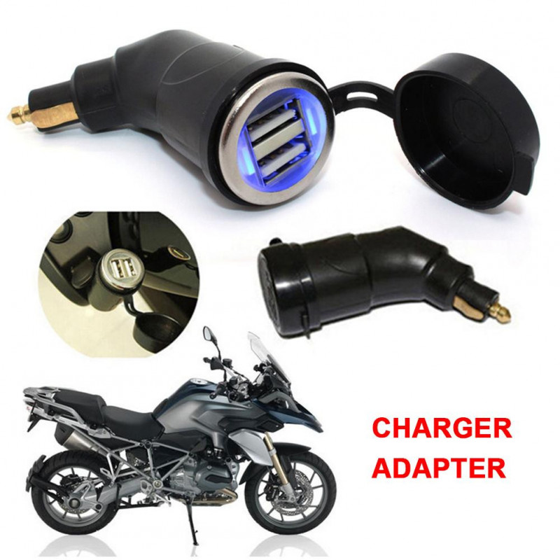 Justerbar Dubbel Usb Gränssnitt Hamn Laddare Adapter För Bmw R1200gs R1200rt F800 Gs F800gs F650gs F700gs F650