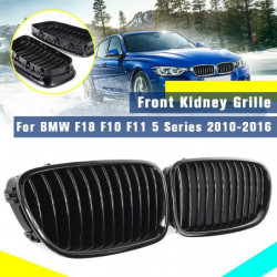 2pcs Glans Svart Främre Njure Grill Grill För Bmw F18 F10 F11 5 Serier 2010 2011 2012 2013 2014 2015 Tillbehör