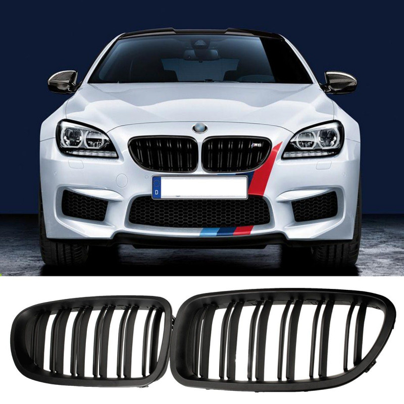 2pcs Par Främre Cae Matte Svart Sport Njure Grill Grill För Bmw F10 F18 F02 F11 528i 535i M5 2011 2012 2013 2014