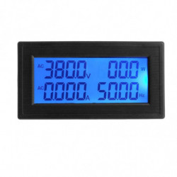 Vodool 6 I 1 Ac 60500v 20a Volt Meter Blå Bakgrundsbelysning Lcd Digital Visa Bil Multifunktionell Energi Kraft