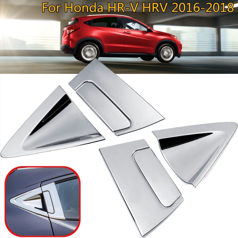 För Honda Vezel Hrv Hrv Bil Tillbehör 6pcs Magmuskler Krom Kol Fiber Sida Bak Dörr Hantera Skål Omslag Föra