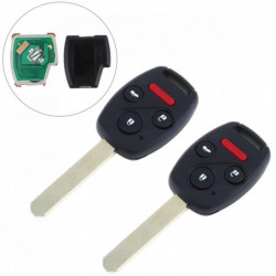 2pcs Massa 4 Knapp Keyless Inträde Avlägsen Bil Nyckel Fob Skal Clicker Med Chip Oklippt Blad För 2003 2004