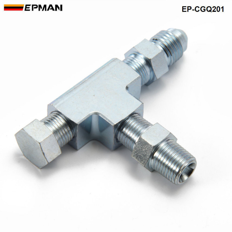 1 8npt Till 4an Turbo Adapter Tee Passande W Blockera Olja Utfodra Tryck Sensor Epcgq201