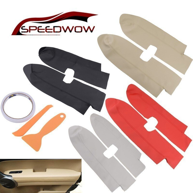 Speedwow 2pcs Bil Läder Främre Dörr Paneler Armstöd Omslag För Honda För Crv 2007 2008 2009 2010 2011 2012