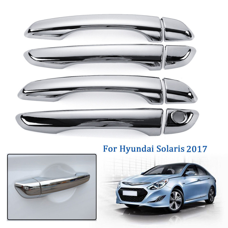 4pack Bil Exteriör Dörr Hantera Omslag Trimma Magmuskler Krom Styling Dekoration För Hyundai Solaris Bil Exteriör