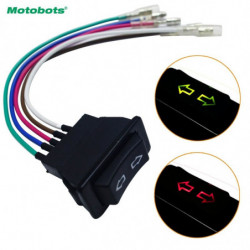 Motobots 10set 5pin 20a 24v 12v Fönster Växla Knapp Med Röd Grön Led Ljus Tråd Adapter För Universell Allt