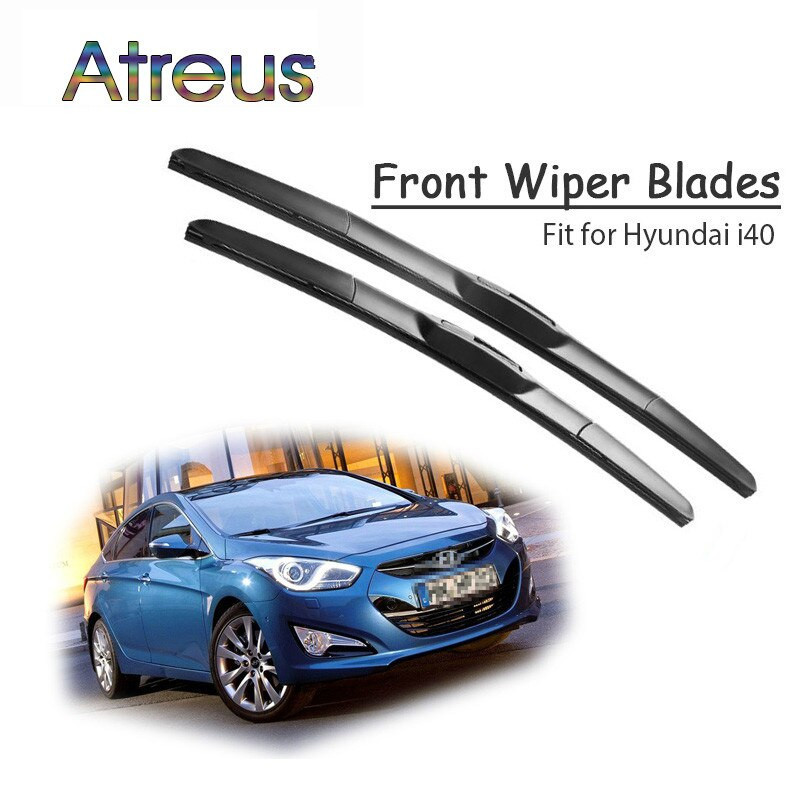 Atreus 2pcs Lång Liv Sudd Främre Torkare Blades För Hyundai I40 2013 2012 2011 Vindruta Tillbehör