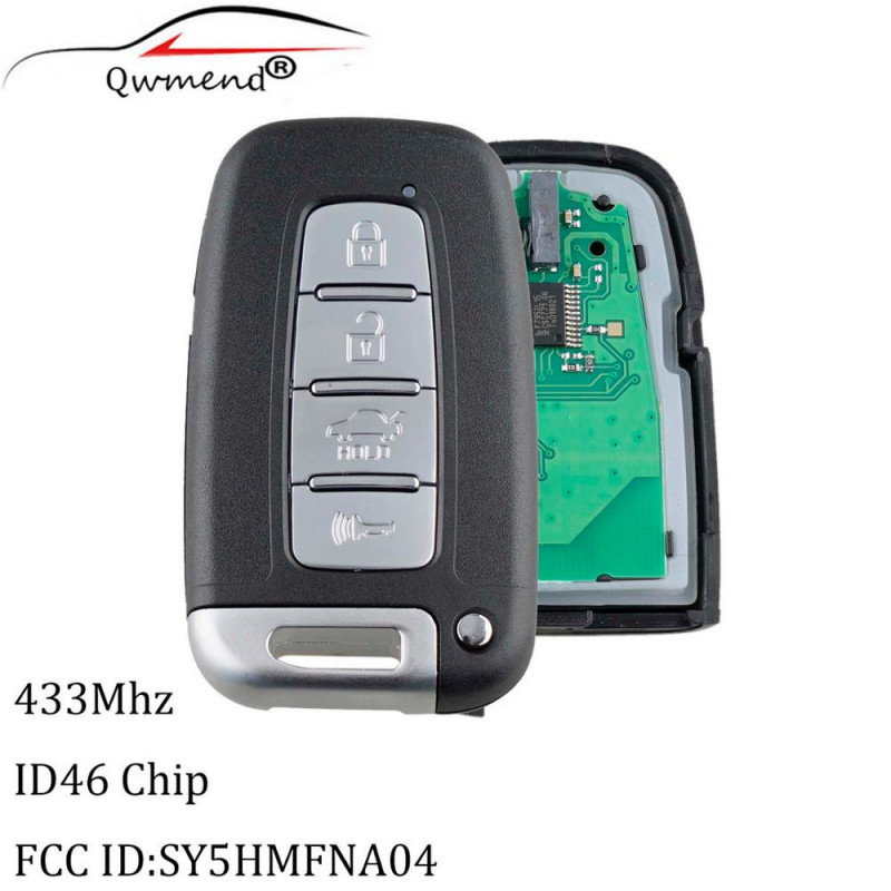 4tangenter Avlägsen Smart Nyckel 433mhz För Hyundai Sonat Genesis Equus Veloster 2009 2010 2011 2012 2013 2014