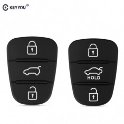 Keyyou 10x 3 Knapp Avlägsen Nyckel Fob Fall Sudd Vaddera För Hyundai I10 I20 I30 Ix35 För Kia K2 K5 Rio Sportage