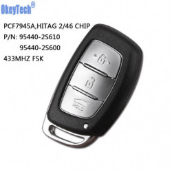 Okeytech Avlägsen Smart Bil Nyckel 433mhz Med Pcf7945a Hitag 2 46 Chip 954402s610 954402s600 3 Knappar För Hyundai