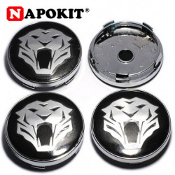 4pack Massa 60mm Tiger Huvud Bil Hjul Centrum Nav Keps Hubcap Emblem Bricka Dekal För Jaguar Audi Bmw Nissan Toyota