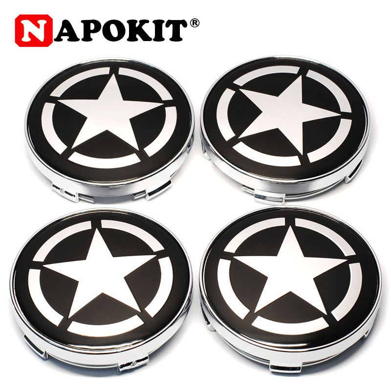 4pack 60mm Pentagram Tecken Bil Hjul Centrum Nav Keps Omslag Fälg Hubcap Emblem Bricka För Bmw Audi Volkswagen