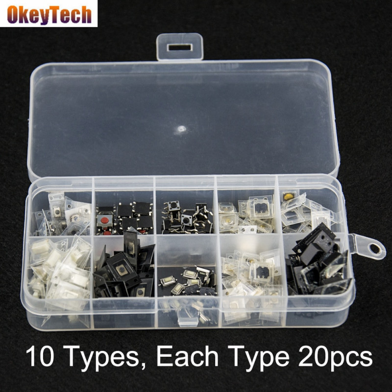 Okeytech 200pcs Massa Bil Nyckel Micro Växlar För Hyundai Nissan Honda Toyota Kia Bil Nyckel Tillbehör