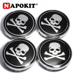 4pack 60mm 3d Skalle Logotyp Bil Hjul Centrum Caps Emblem Nav Keps Bricka För Mazda Renault Chevrolet Bmw Opel