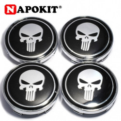 4pack Massa 60mm Utanför Diameter Skalle Bil Bil Hjul Centrum Caps Bricka Nav Keps Emblem För Mazda Renault Bmw