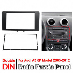 Dubbel Dån Bil Radio Fascia Panel Adapter Ram Stereo Tallrik Omslag Trimma För Audi A3 8p Modell 20032012