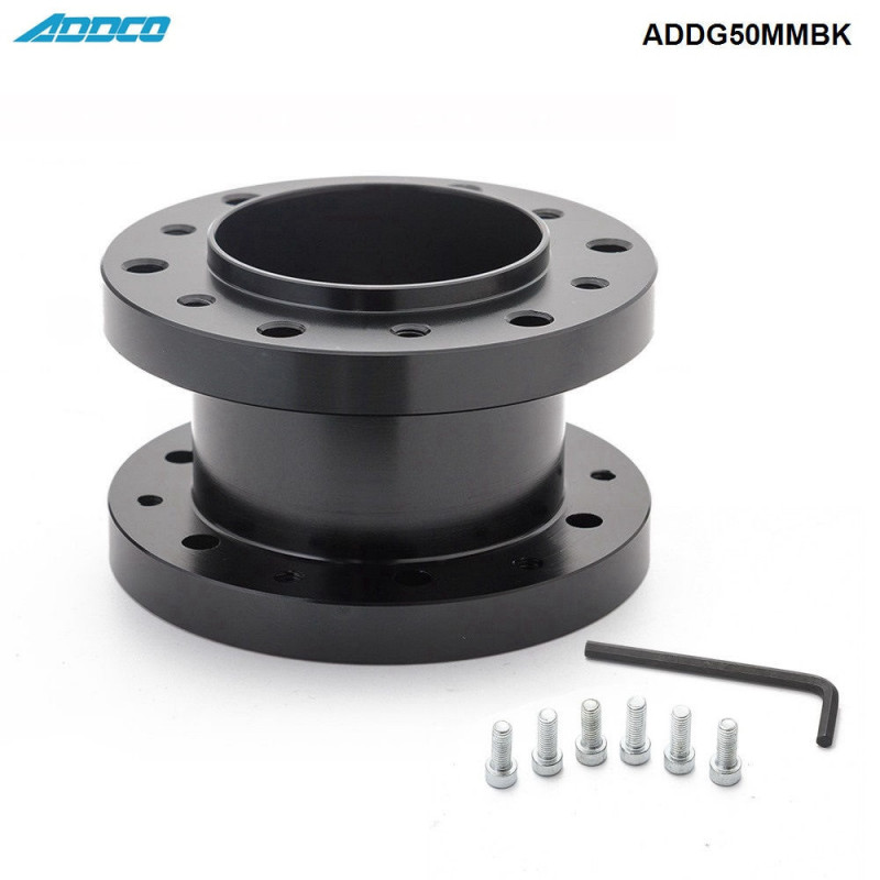 Addco Aluminium Legering 50mm Höjd Bil Styrning Hjul Nav Förlängning Adapter Spacer Addg50mmbk