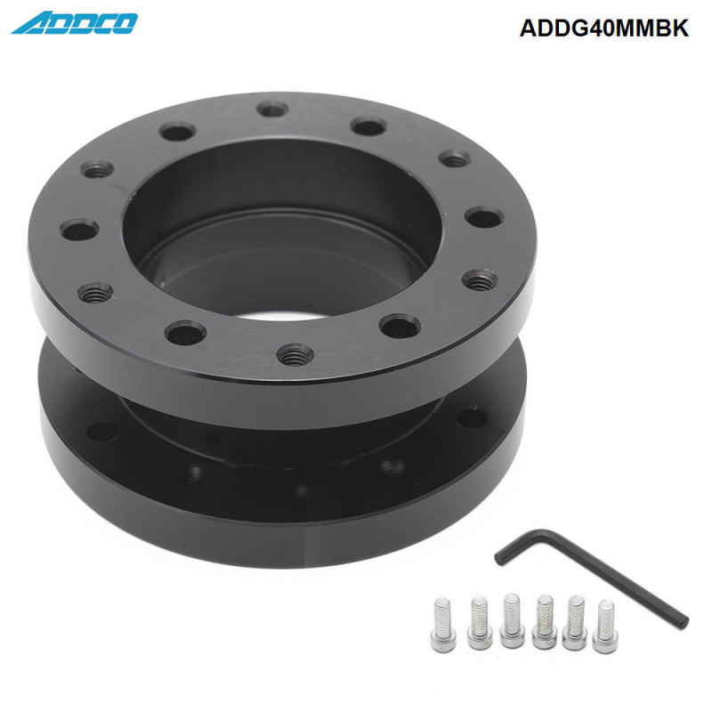 Addco Aluminium Legering 40mm Höjd Bil Styrning Hjul Nav Förlängning Adapter Spacer Addg40mmbk