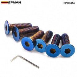 Epman 6 St Bränd Titanium Neochrome Rostfri Styrning Hjul Bult Skruva Styrning Hjul Bolts Skruva M5x20mm Epds314