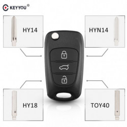 Keyyou 3 Knappar Flip Avlägsen Bil Nyckel Skal Tom För Kia Rio 3 Picanto Cerato Sportage K2 K3 K5 Själ Hyundai