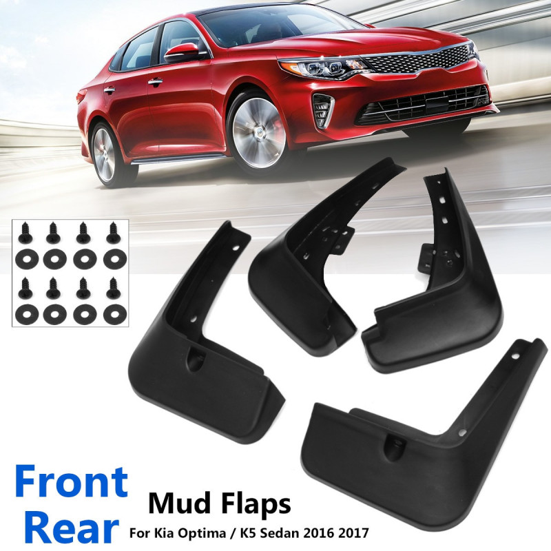 4pack Bil Främre Bak Fender Flares Stänk Vakter Lera Klaffar Stänk För Kia Optima Bil Stänkskärmar Stänkskydd