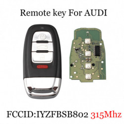 2pcs3 1 Buttns Avlägsen Nyckel För Audi A3 A4 A5 A6 A8 Quattro Q5 Q7 A6 A8 315mhz För Audi Iyzfbsb802 Smart