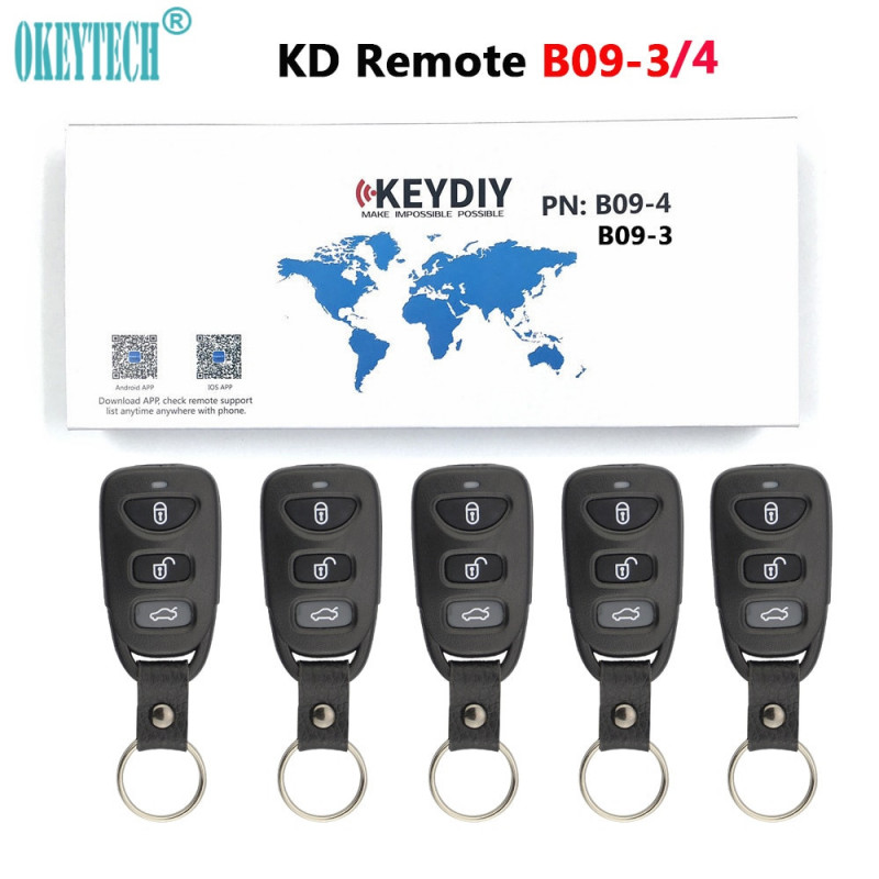 Okeytech 5pcs Massa B093 B094 B Serier Kd Avlägsen Kontrollera För Kia För Hyundai För Kd900 Kd900 Urg200 Nyckel