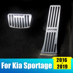 Aluminium Bil Accelerator Pedaler Broms Trampa Uppsättning Covers Resten Fot Pedaler Omslag För Kia Sportage