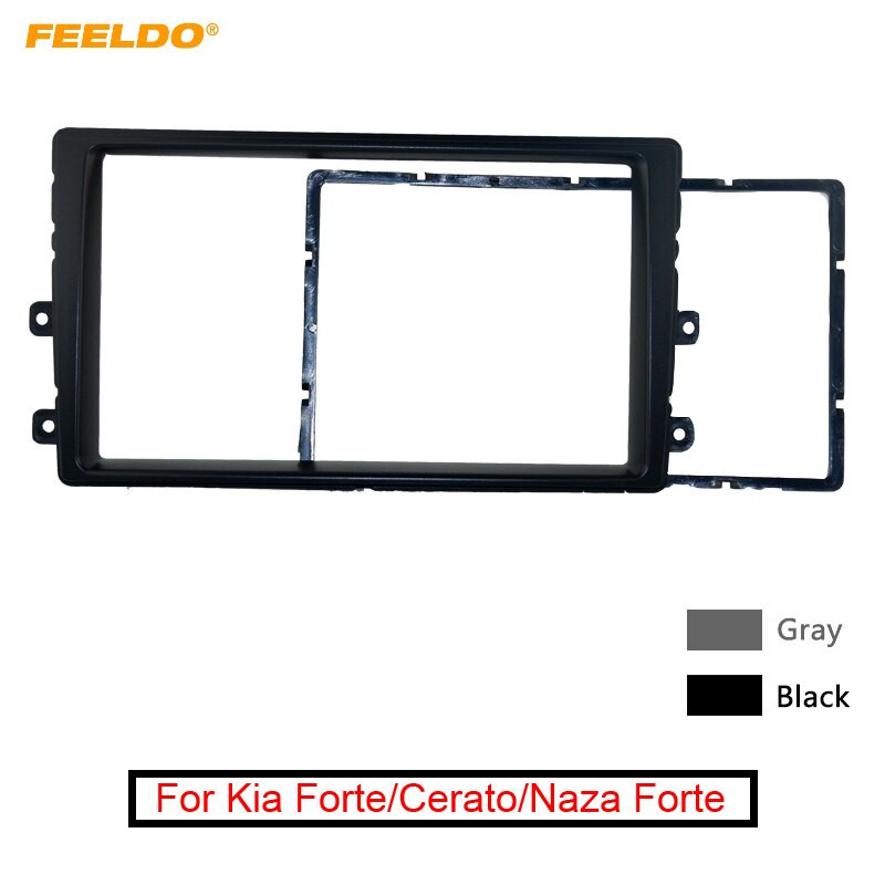 Feeldo Bil 2din Radio Stereo Fascia Panel Ram Installation Montera Adapter Utrustning För Kia Forte Cerato Naza