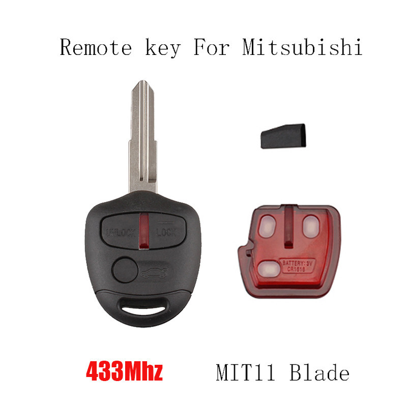 2pcs3bt 433mhz Komplett Avlägsen Nyckel För Mitsubishi Lancer Främling 2008 2009 2010 2011 2012 Transponder