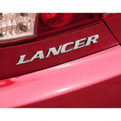 Lancer Brev Markant Krom Logotyp Bricka Emblem Sticker 3d Bil Dekoration Passa För Mitsubishi Lancer