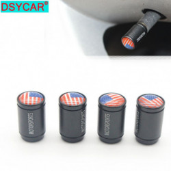 Dsycar 4pack Massa American Usa Flagga Bil Cykel Moto Hjul Däck Ventil Keps Covers Bil Styling För Fiat Audi