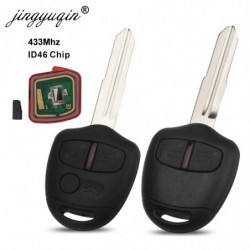 Jingyuqin 5pcs 2 3buttons Avlägsen Nyckel För Mitsubishi 433mhz Chip Id46 För Mitsubishi L200 Shogun Pajero