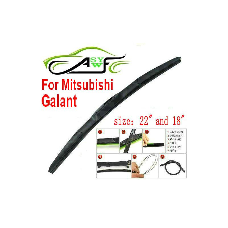 Bil Torkare Blad För Mitsubishi Galant Storlek 22 Tum 18 Tum Mjuk Sudd Vindskydd Torkare Blad 2pcs Par