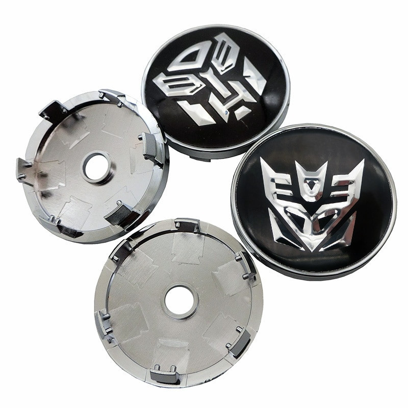 4pack 60mm Transformers Autobot Bil Hjul Nav Keps Omslag Logotyp Emblem För Bmw Audi Mercedes Benz Nissan Mitsubishi